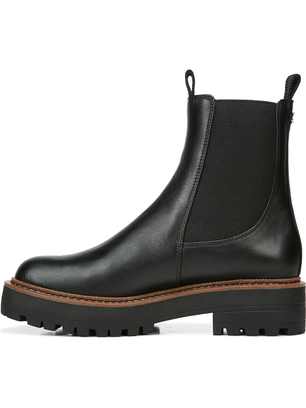 ♥️♥️ Sam Edelman Laguna Waterproof Lug Sole Chelsea Boot - Black Leather 7M - Picture 9 of 12